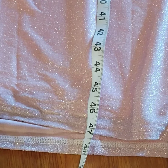 Elegant Pink Spaghetti Strap Dress, Retro Vibes. Stretchy,Size Large. Fairy Core - Picture 13 of 16